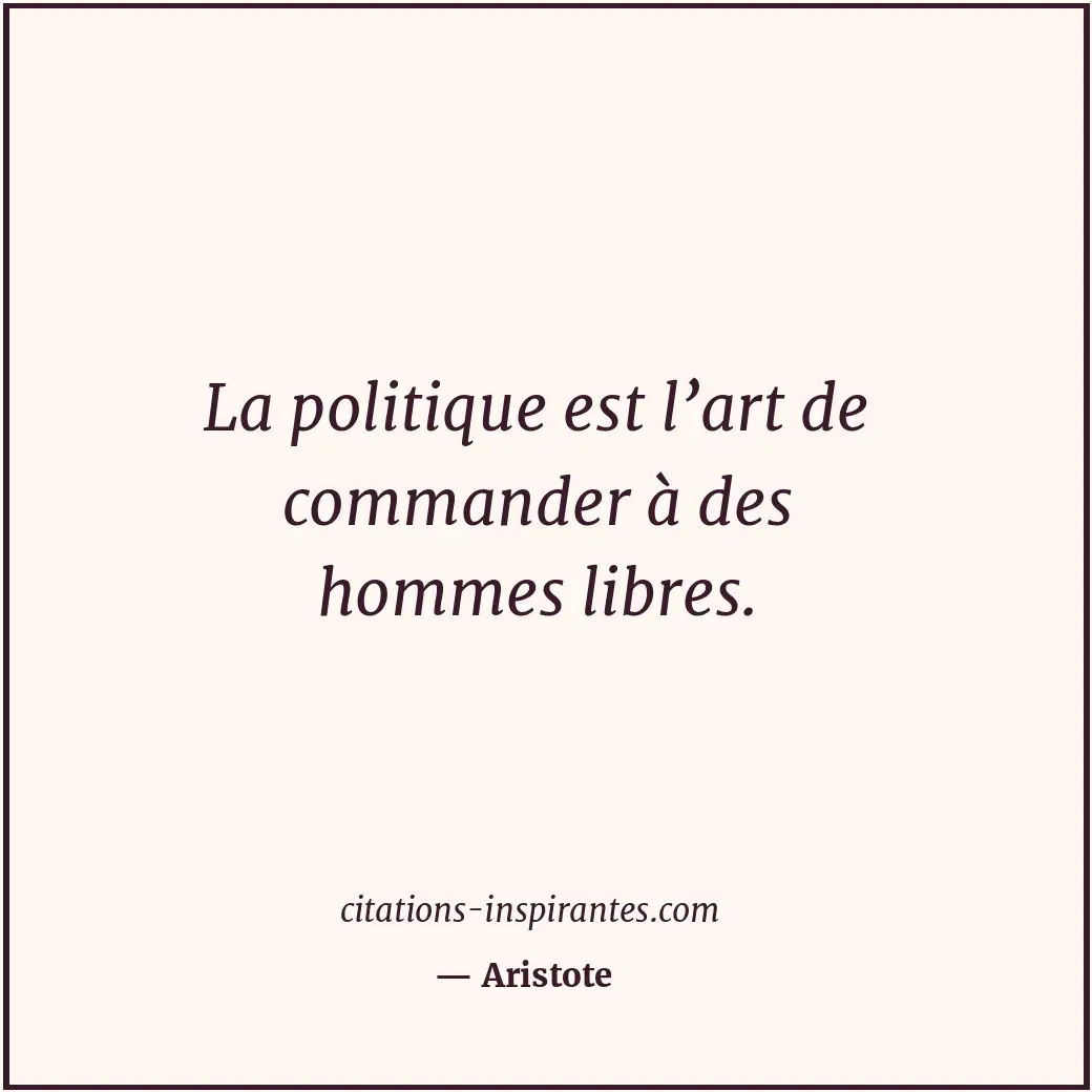 Citation de Aristote