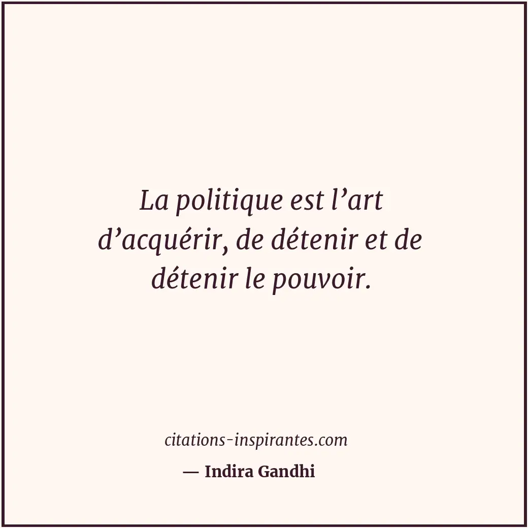 Citation de Indira Gandhi