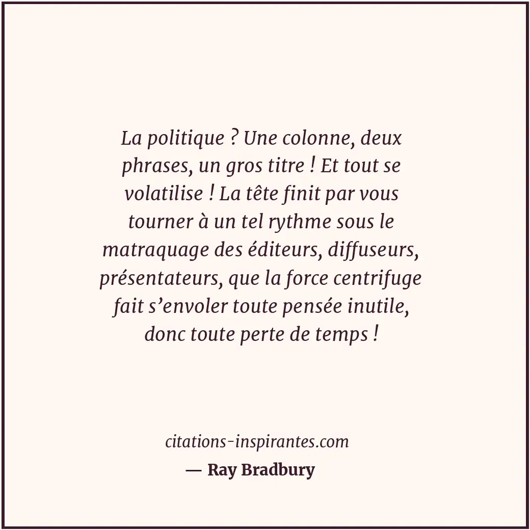 Citation de Ray Bradbury