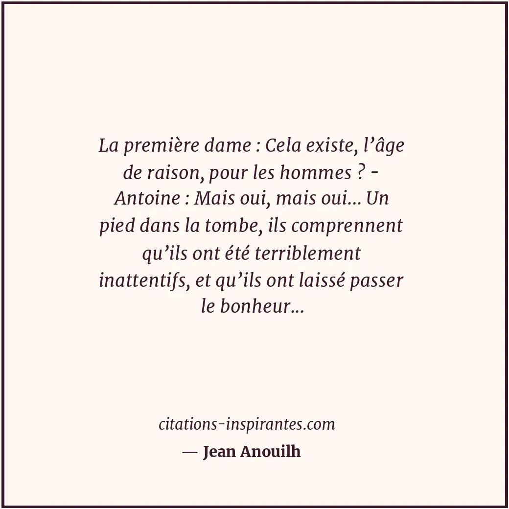 Citation de Jean Anouilh