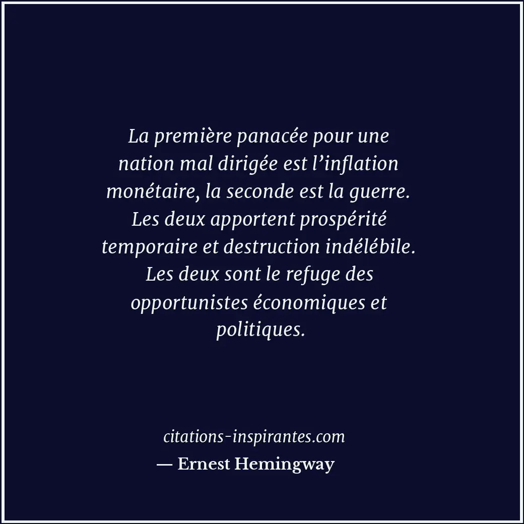 Citation de Ernest Hemingway