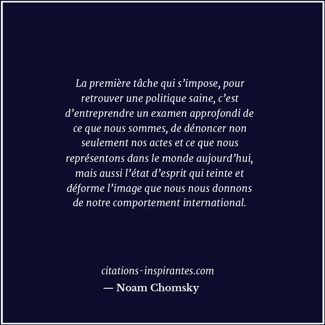 Citation de Noam Chomsky