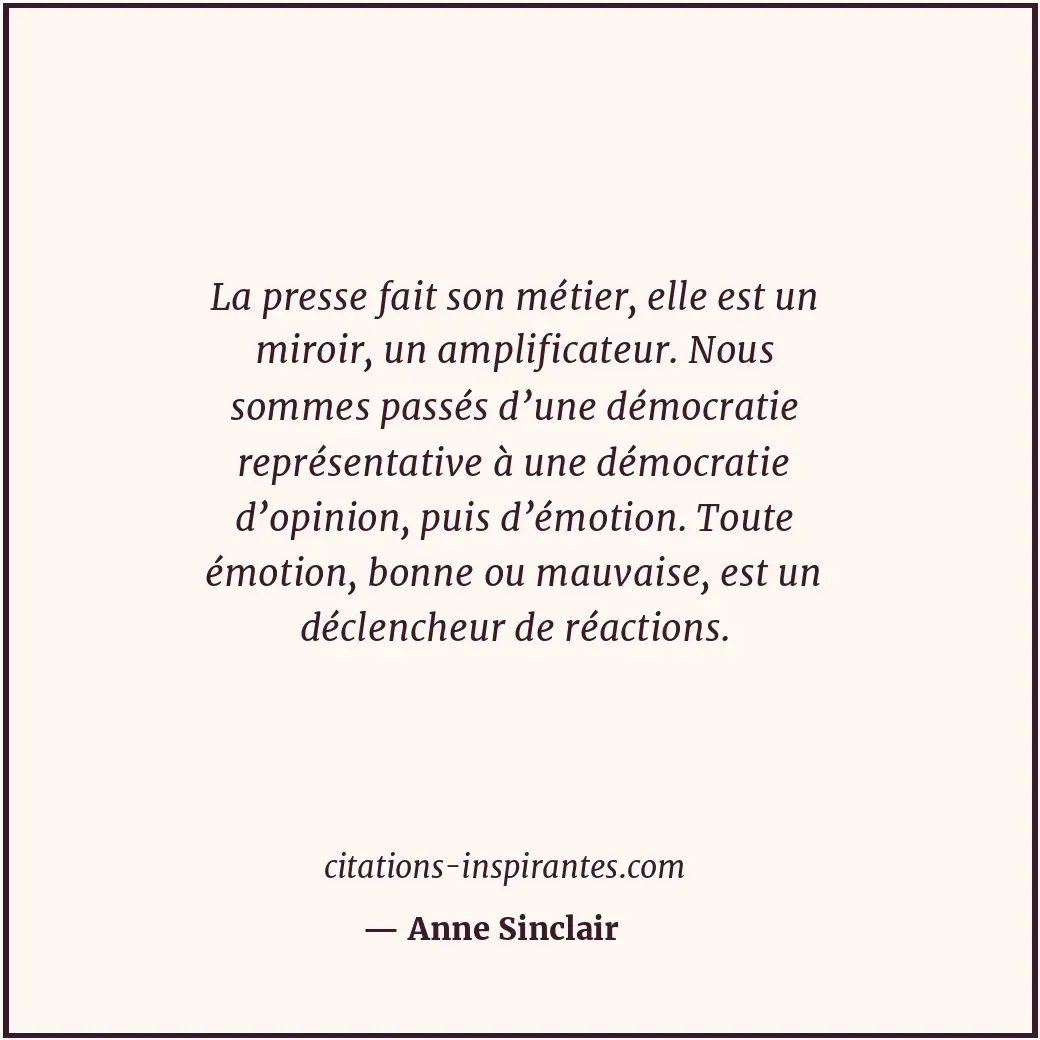 Citation de Anne Sinclair