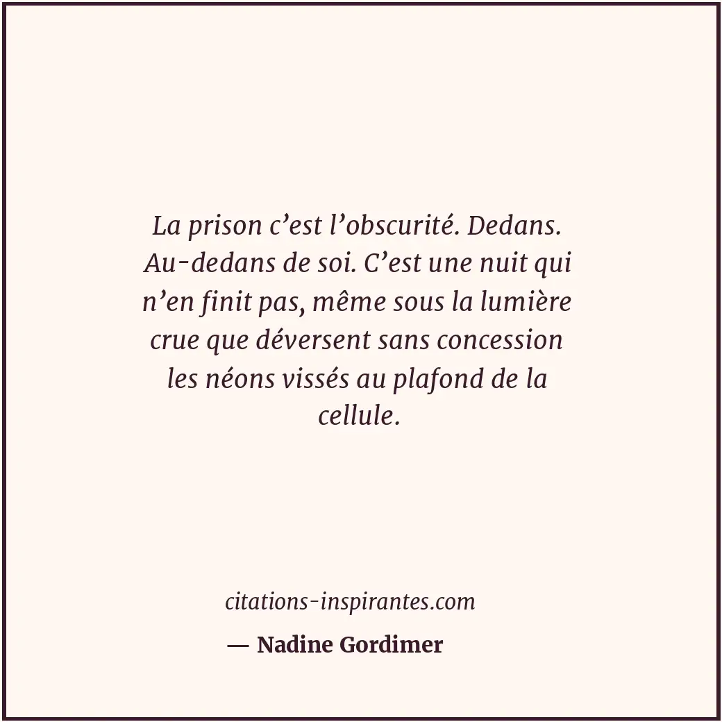 Citation de Nadine Gordimer