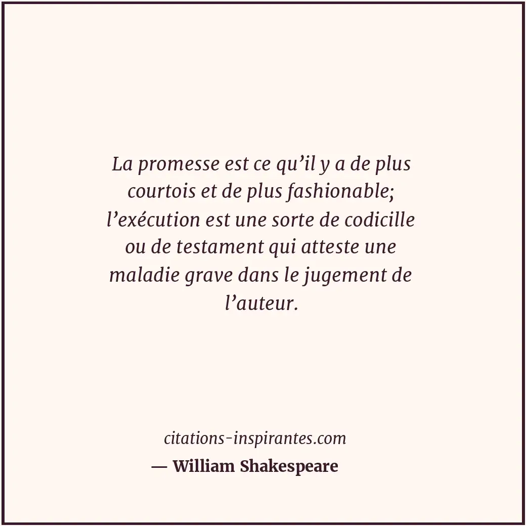 Citation de William Shakespeare