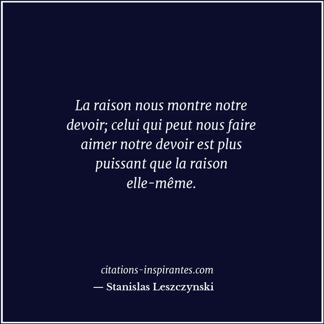 Citation de Stanislas Leszczynski