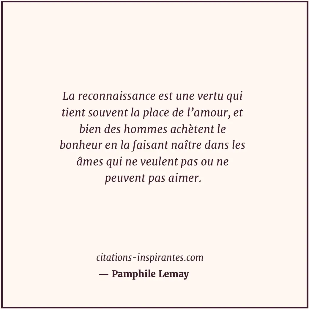 Citation de Pamphile Lemay