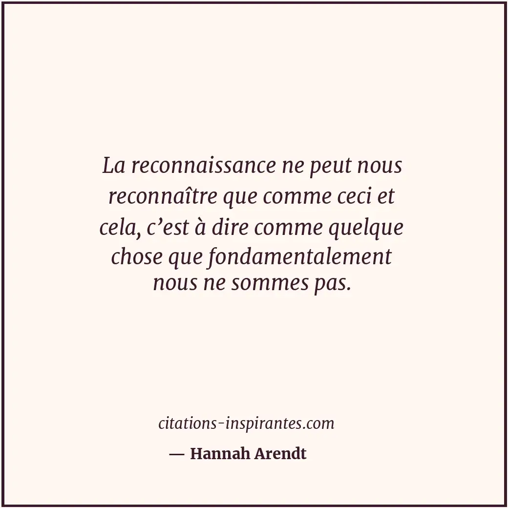 Citation de Hannah Arendt
