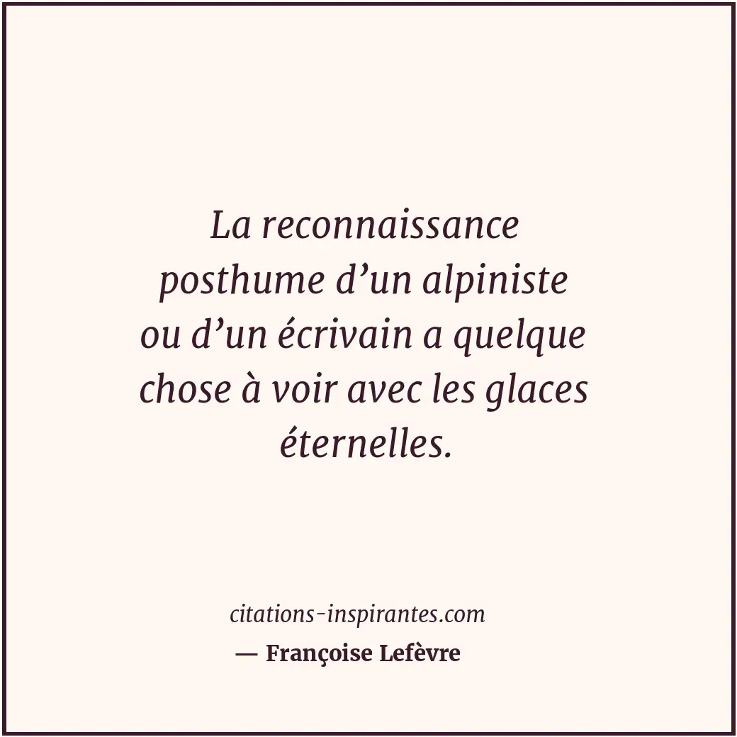 Citation de Françoise Lefèvre