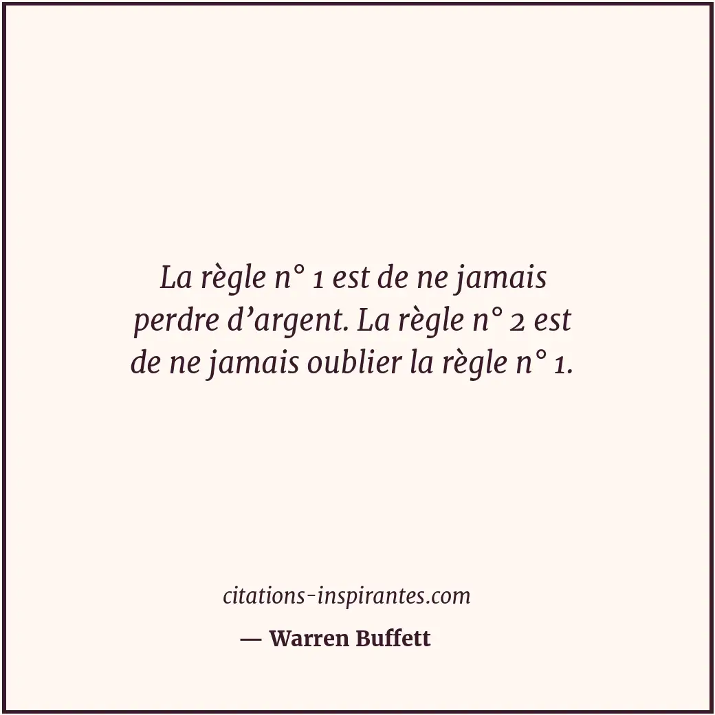 Citation de Warren Buffett