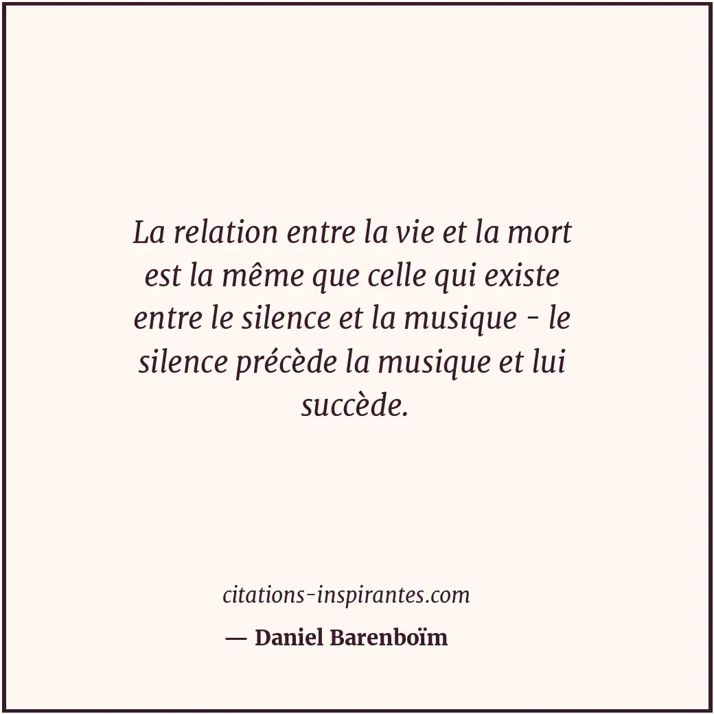 Citation de Daniel Barenboïm