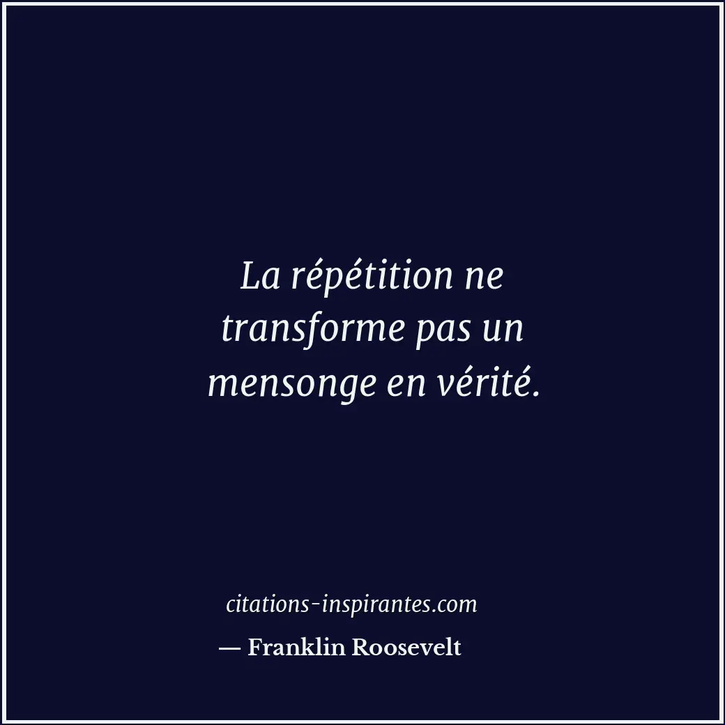 Citation de Franklin Roosevelt