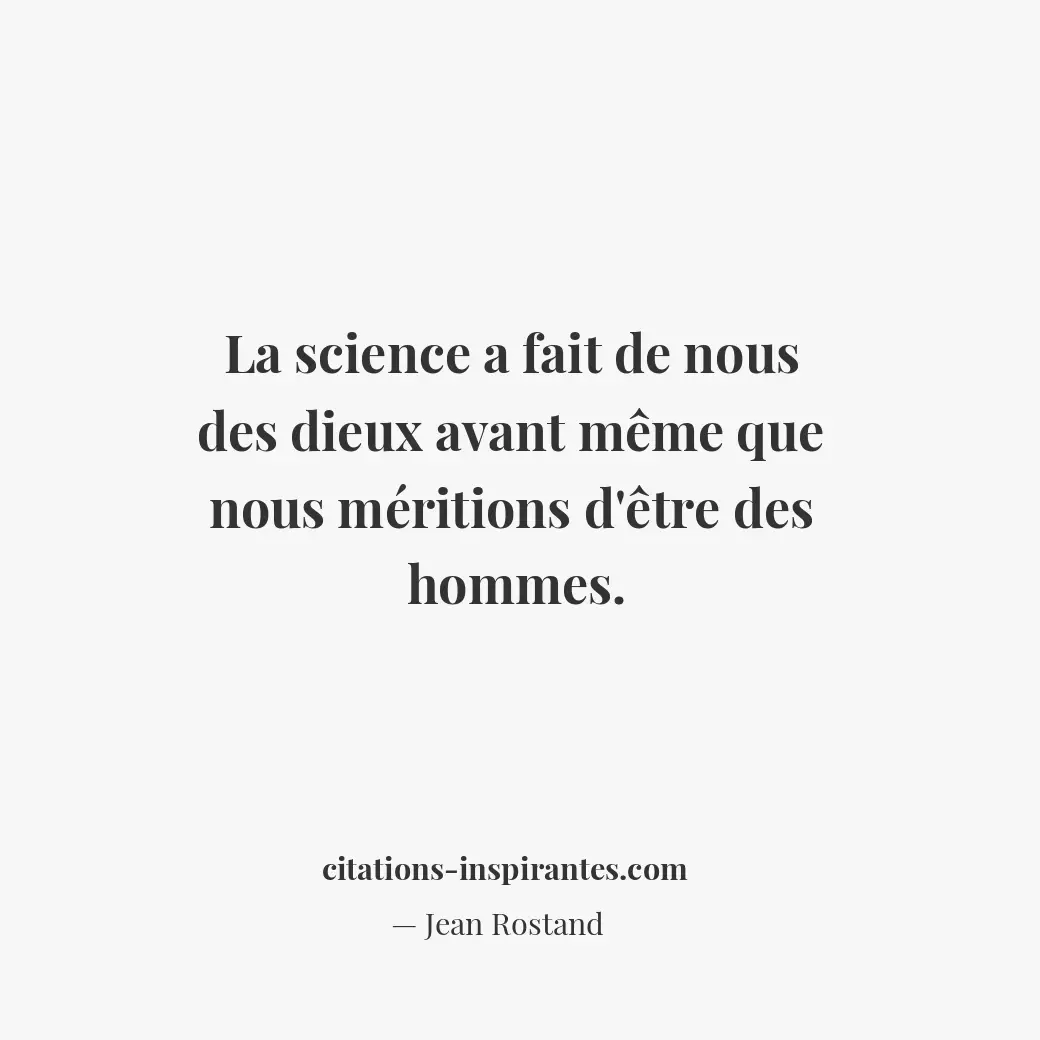 Citation de Jean Rostand