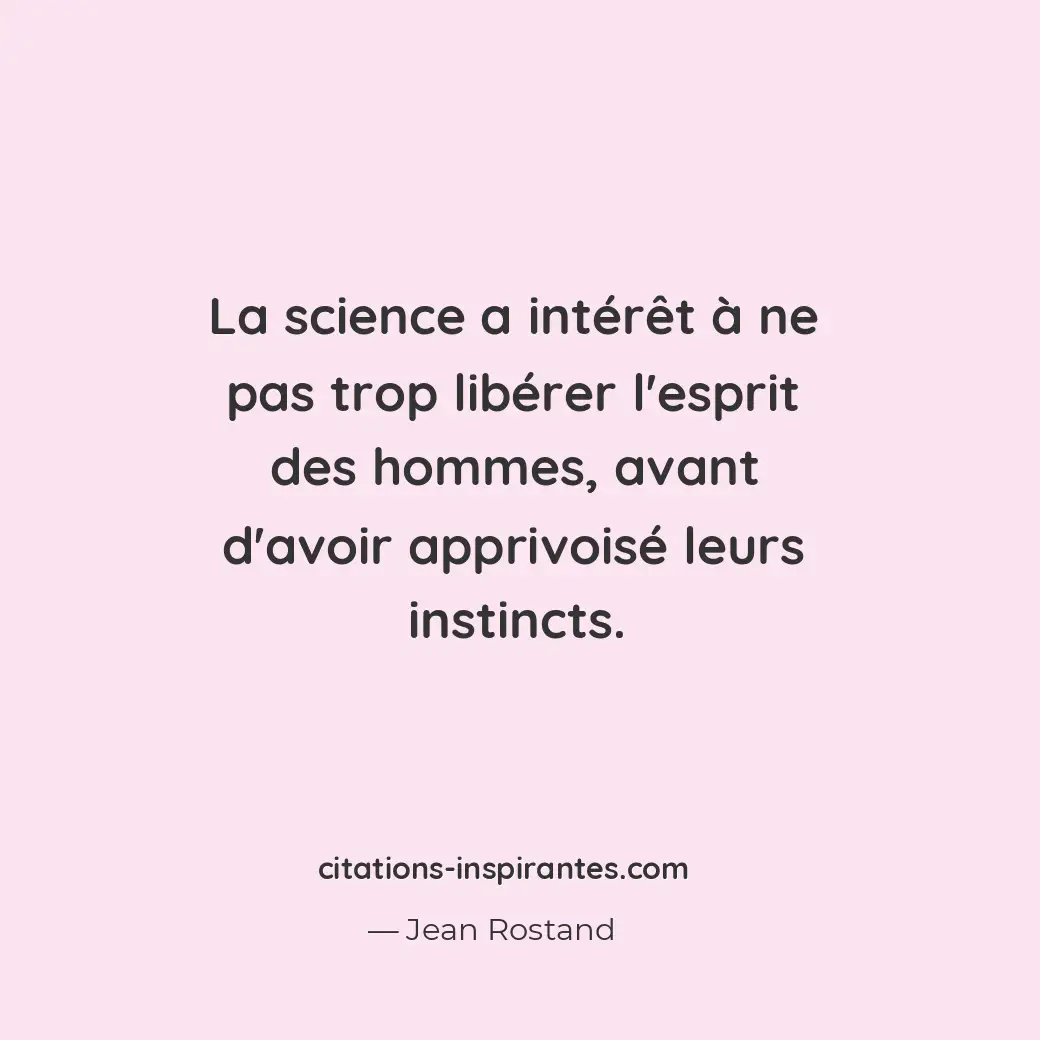 Citation de Jean Rostand