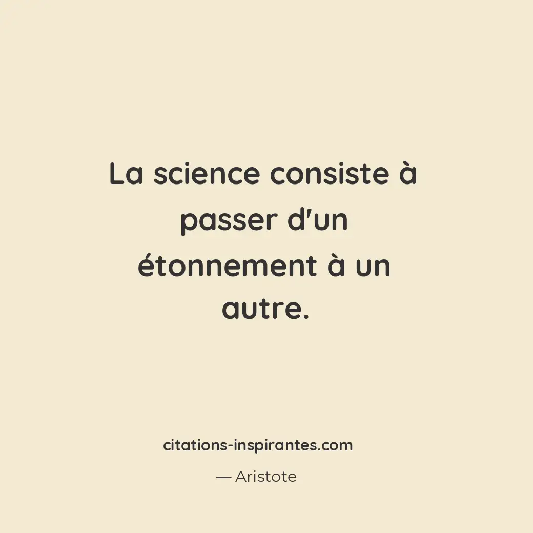 Citation de Aristote
