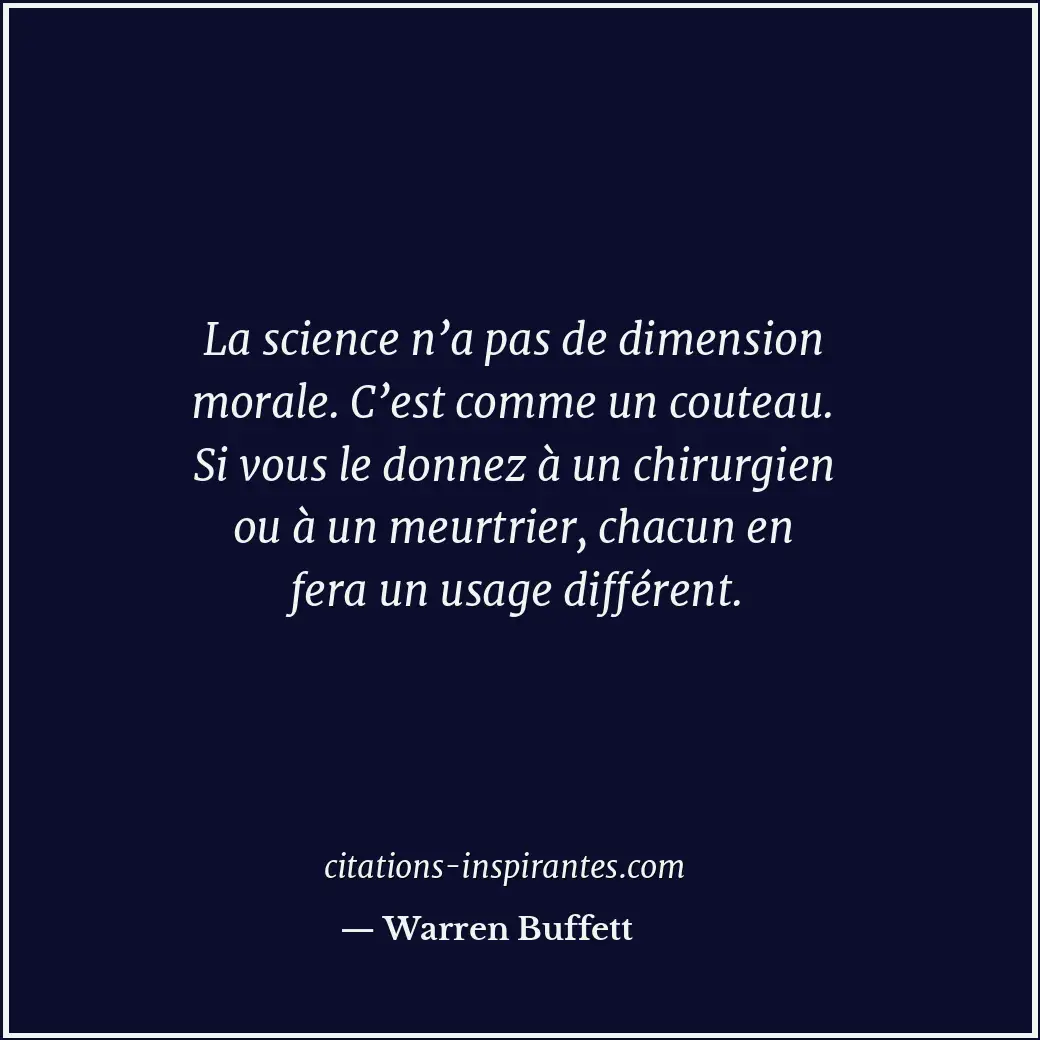 Citation de Warren Buffett