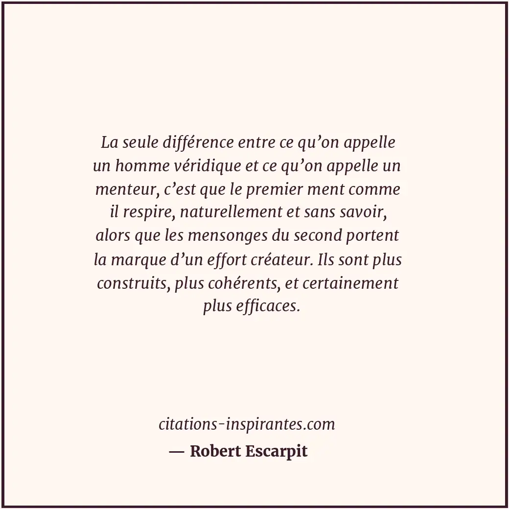 Citation de Robert Escarpit