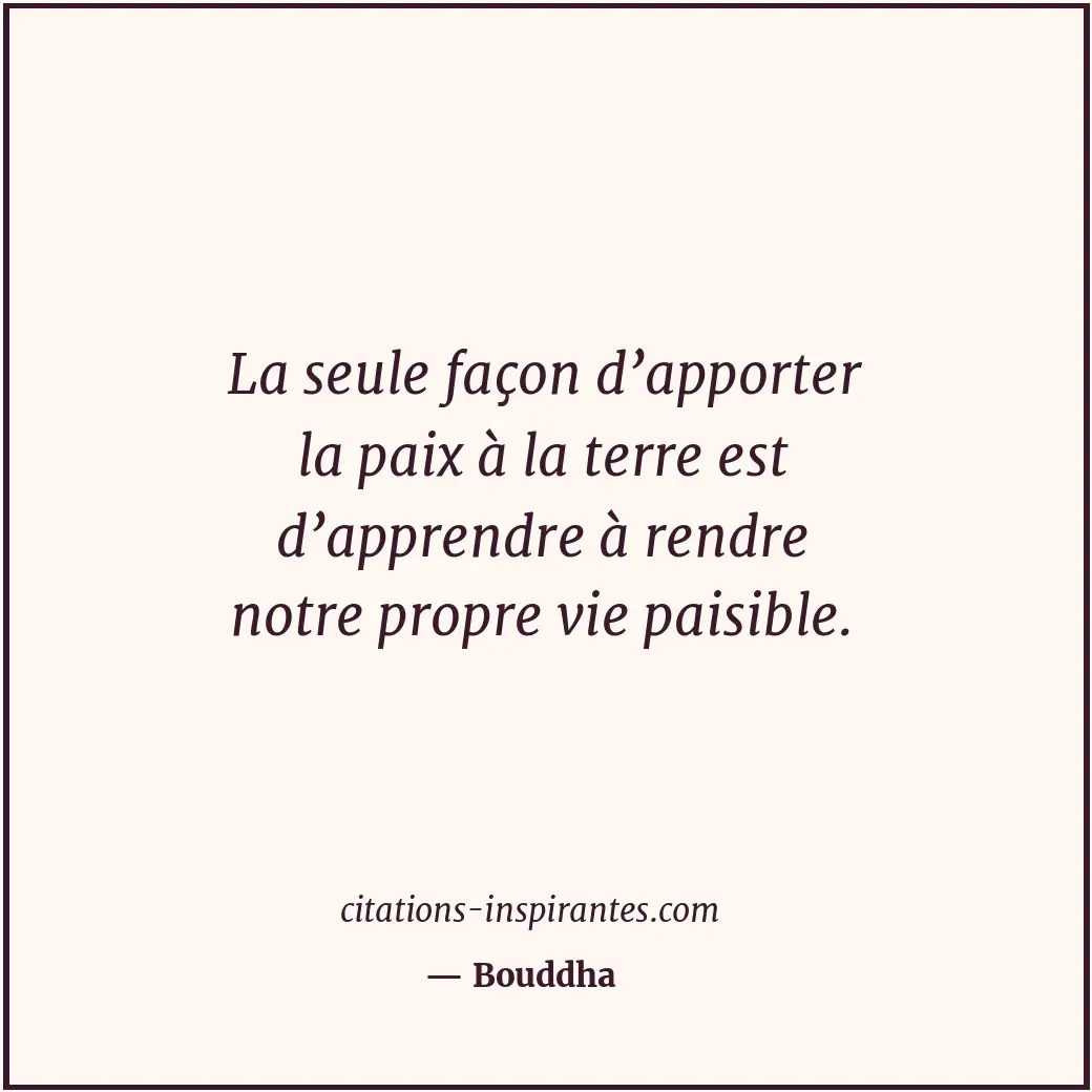 Citation de Bouddha