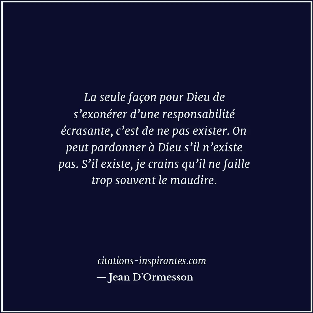 Citation de Jean D'Ormesson