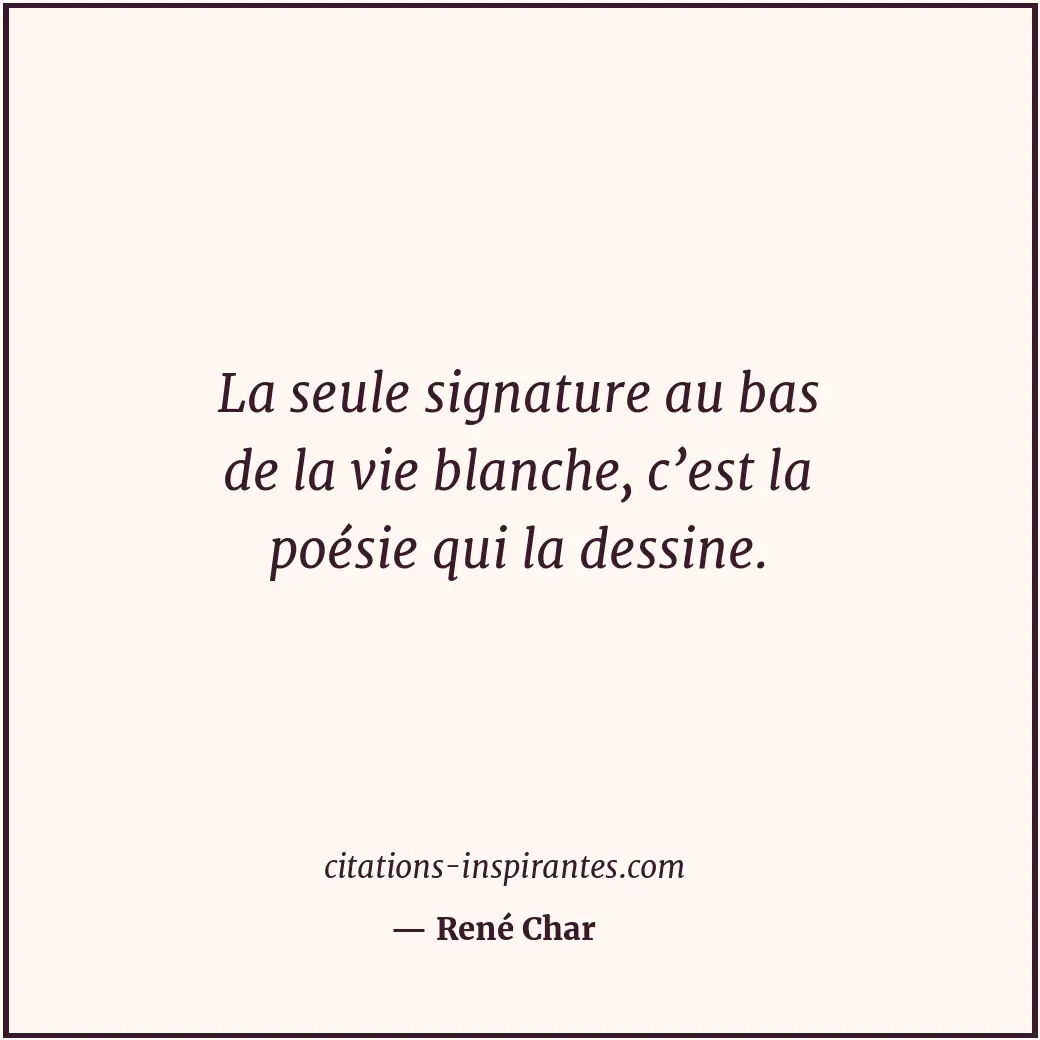 Citation de René Char