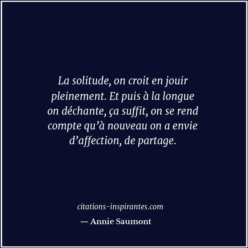 Citation de Annie Saumont