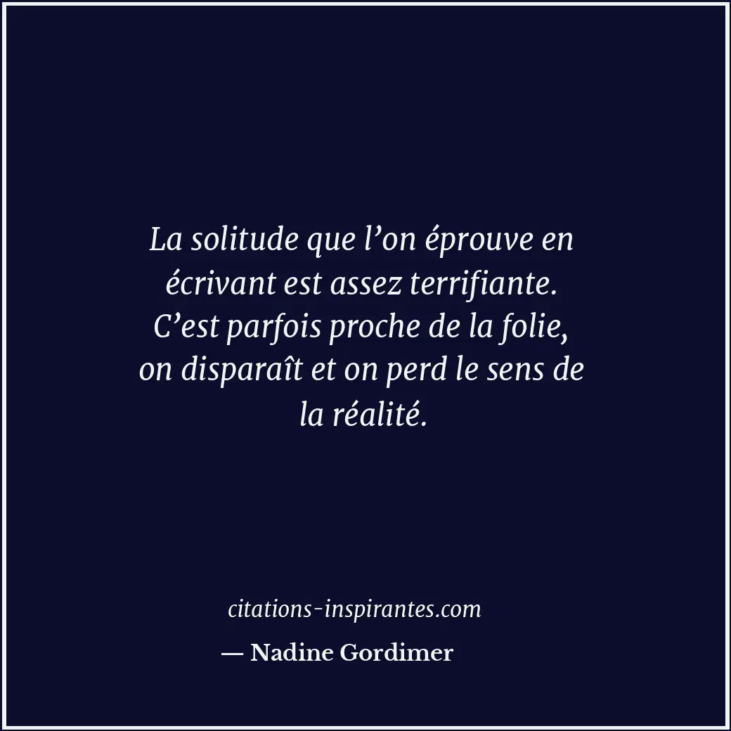 Citation de Nadine Gordimer