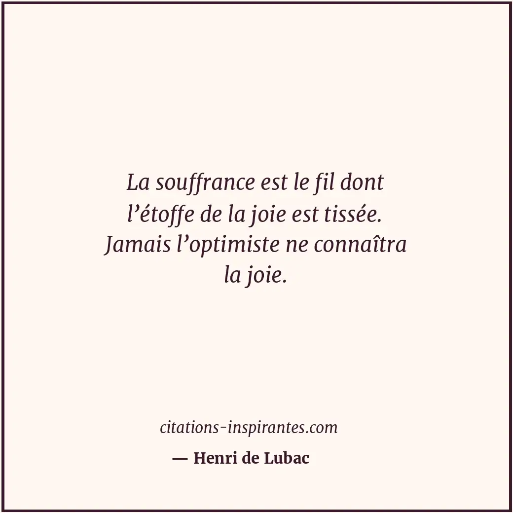 Citation de Henri de Lubac