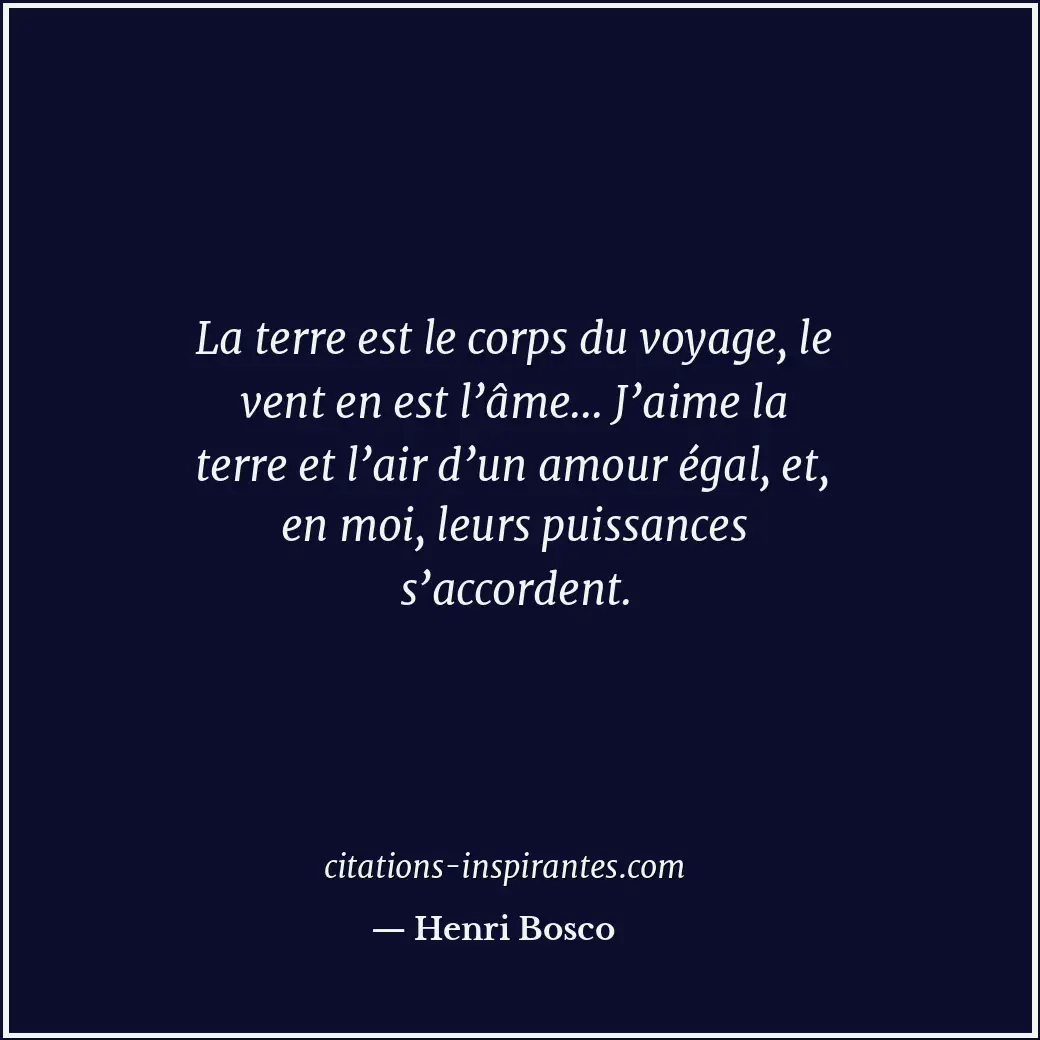 Citation de Henri Bosco