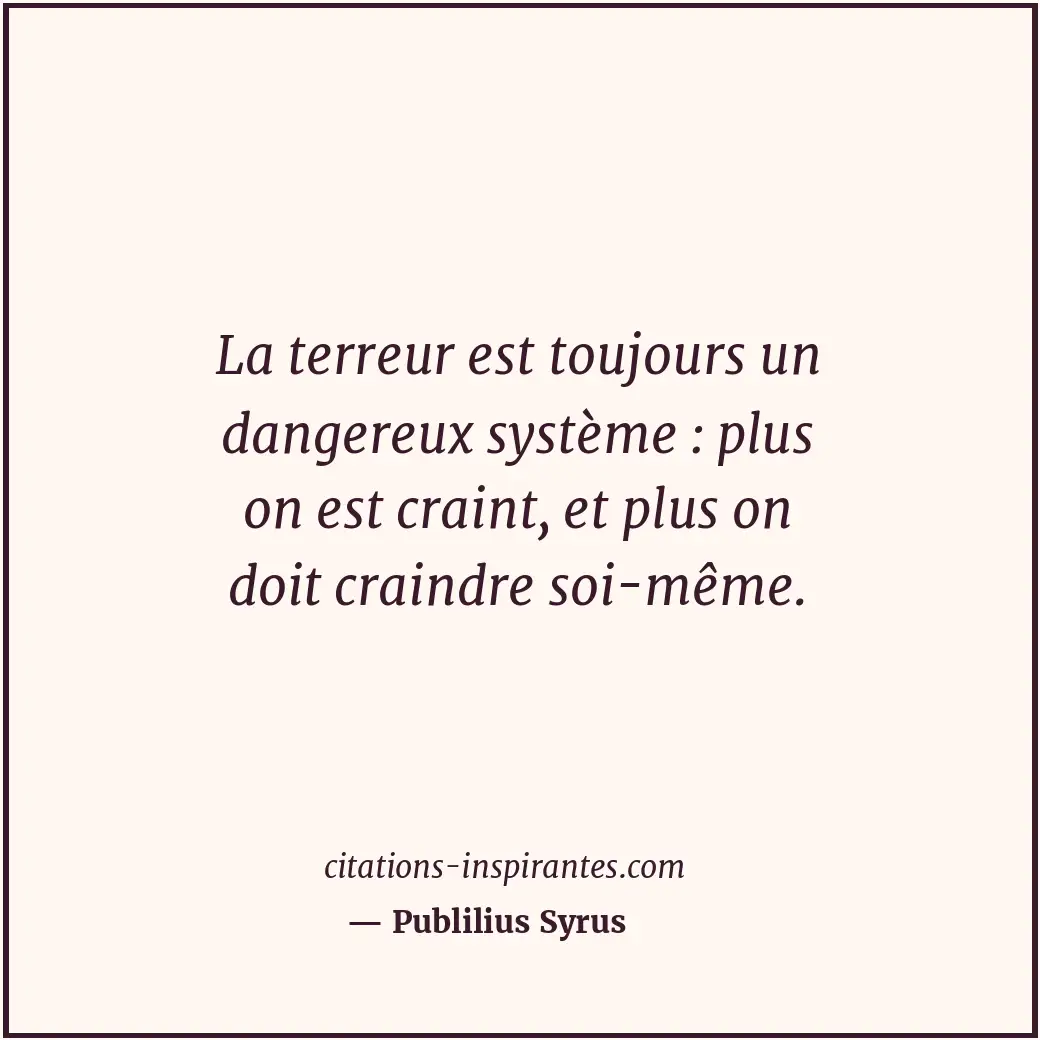 Citation de Publilius Syrus