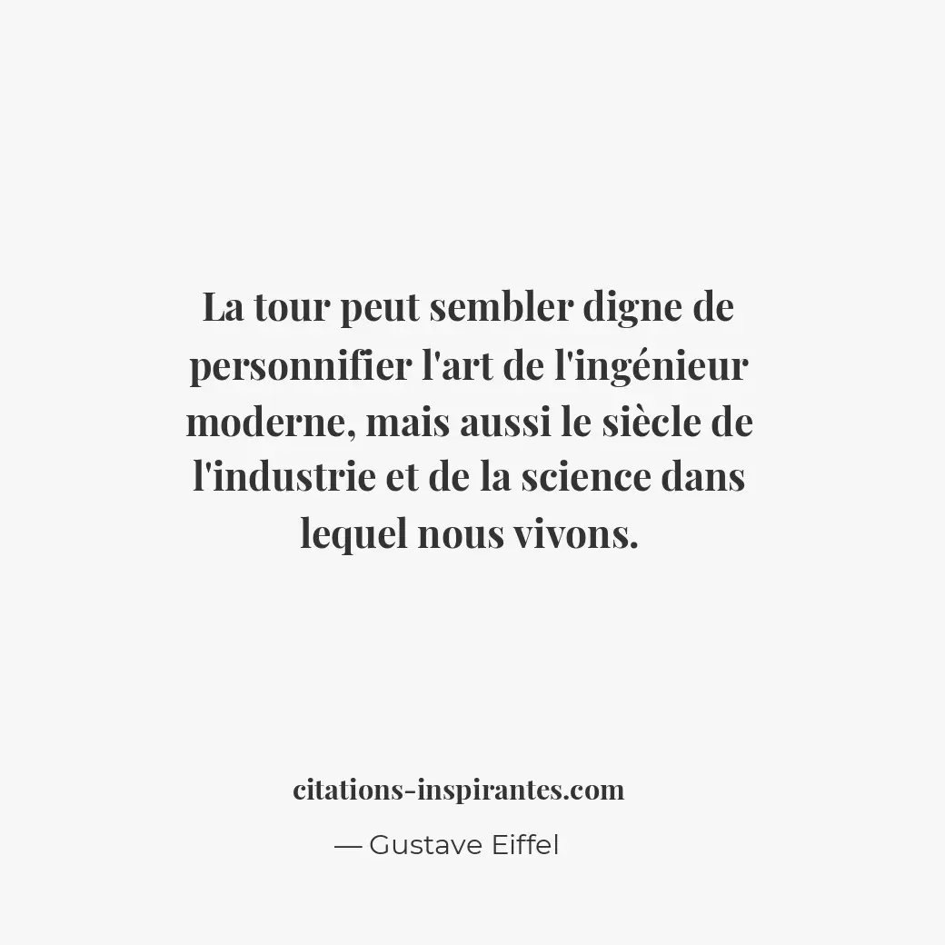 Citation de Gustave Eiffel