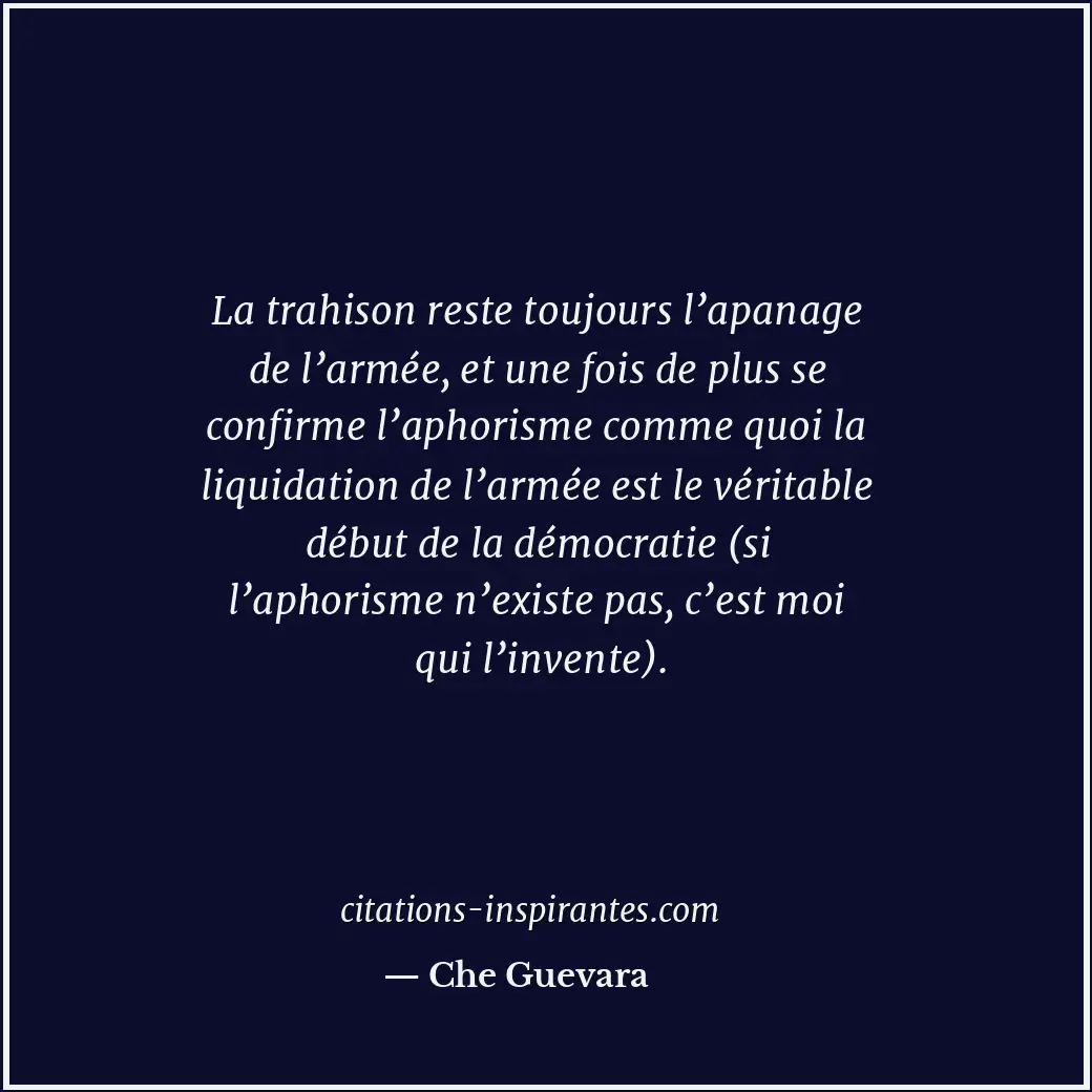 Citation de Che Guevara