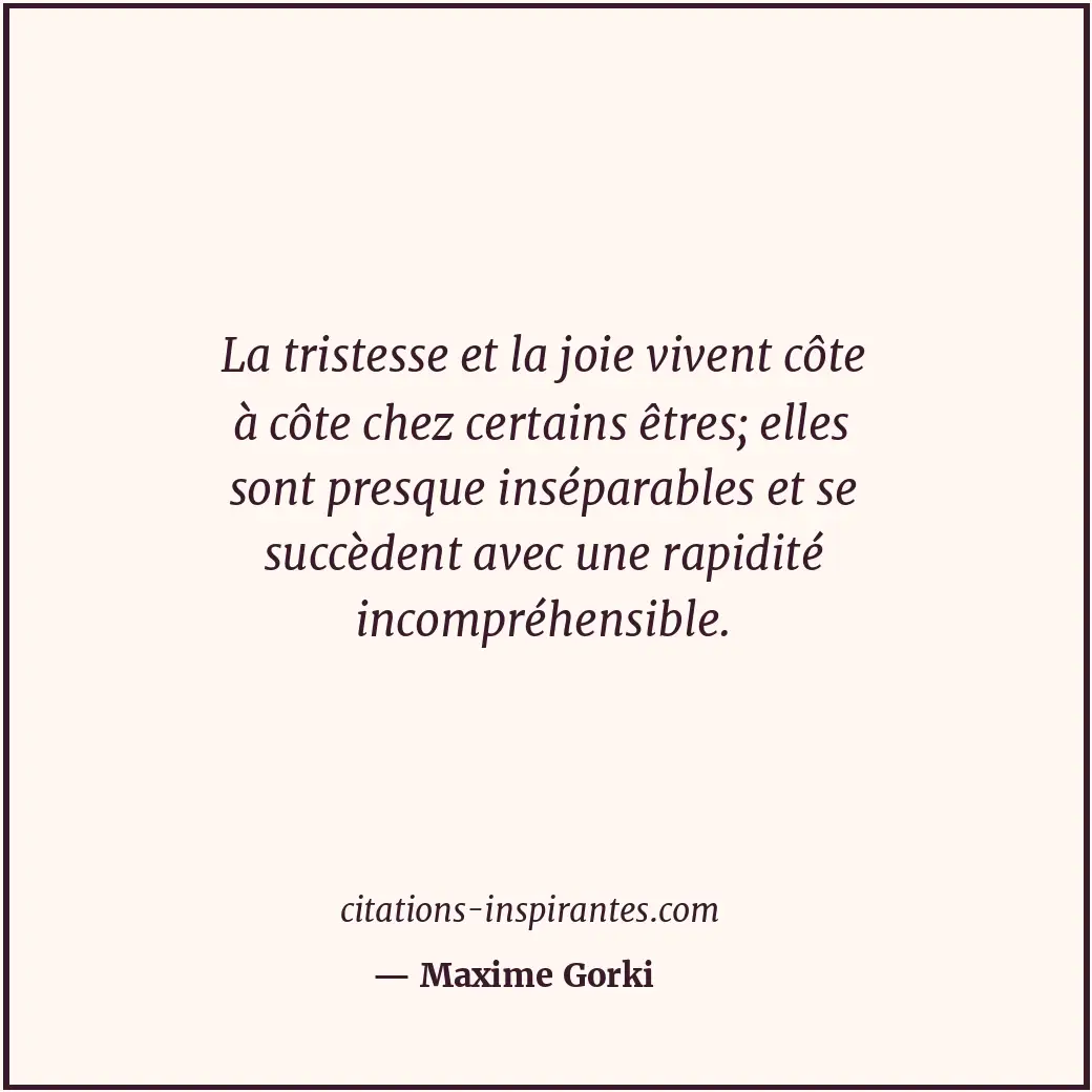 Citation de Maxime Gorki