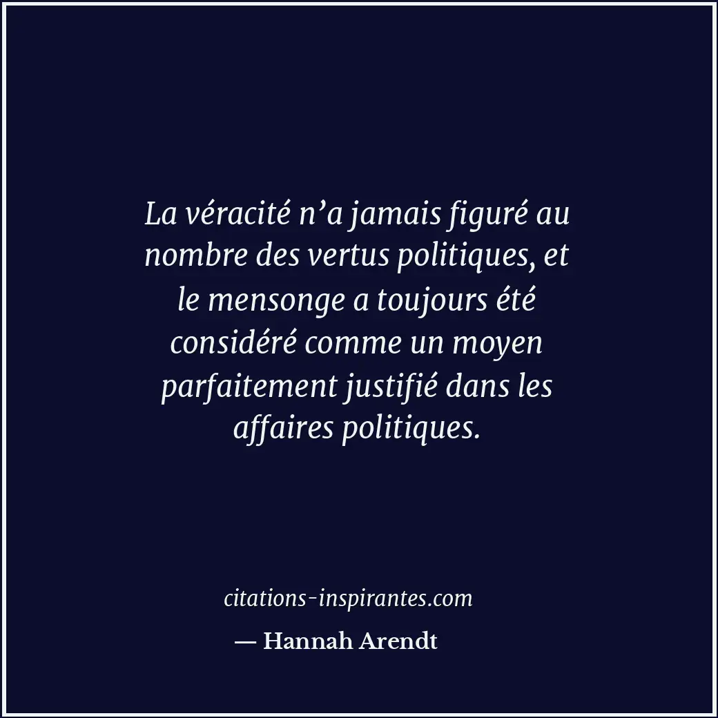 Citation de Hannah Arendt