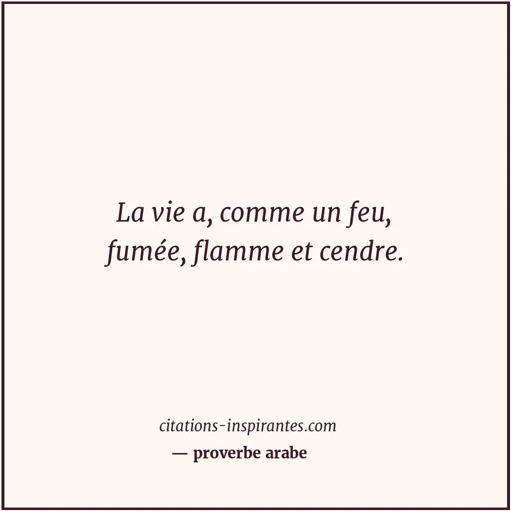 Citation de proverbe arabe