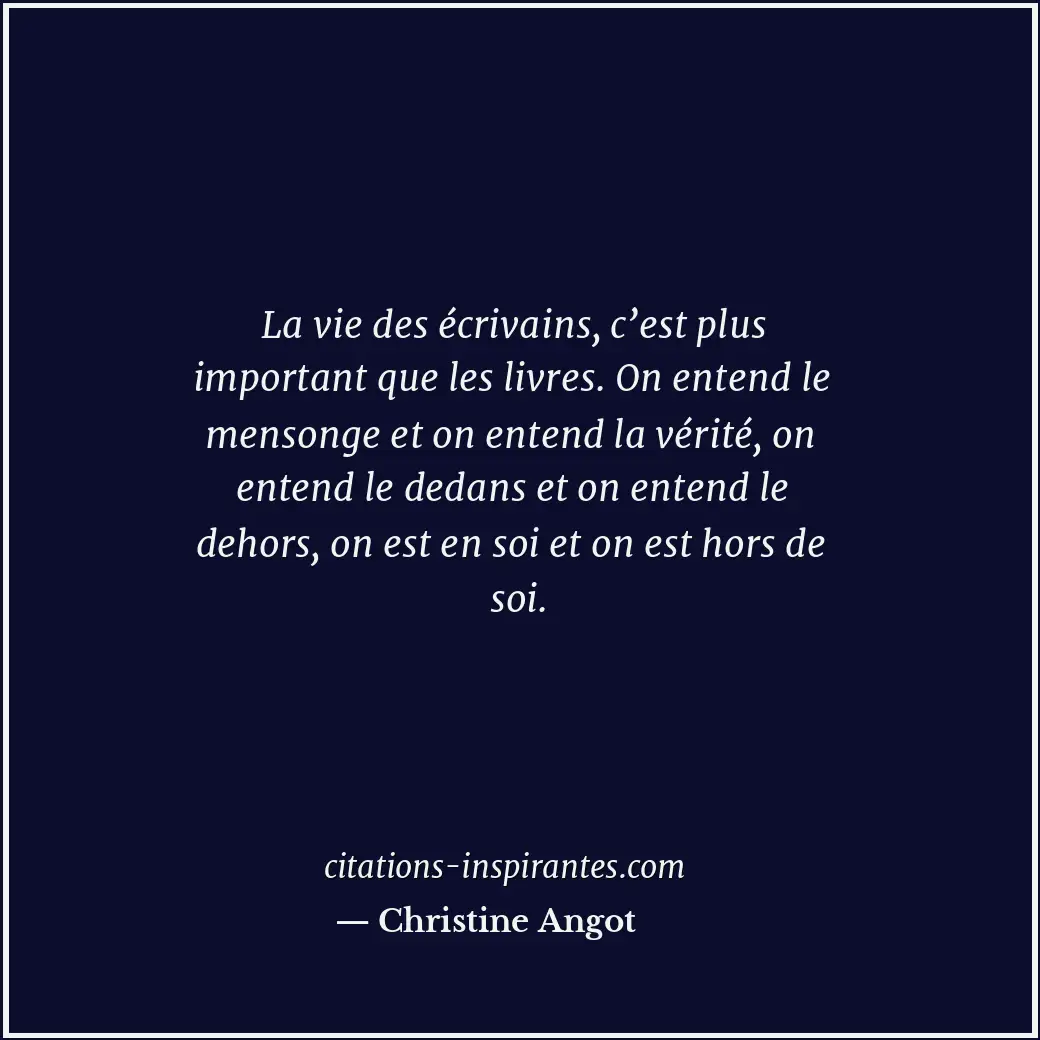 Citation de Christine Angot