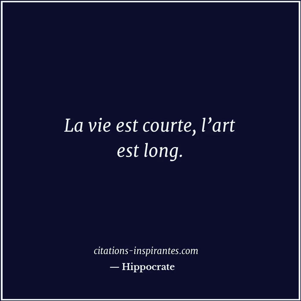 Citation de Hippocrate