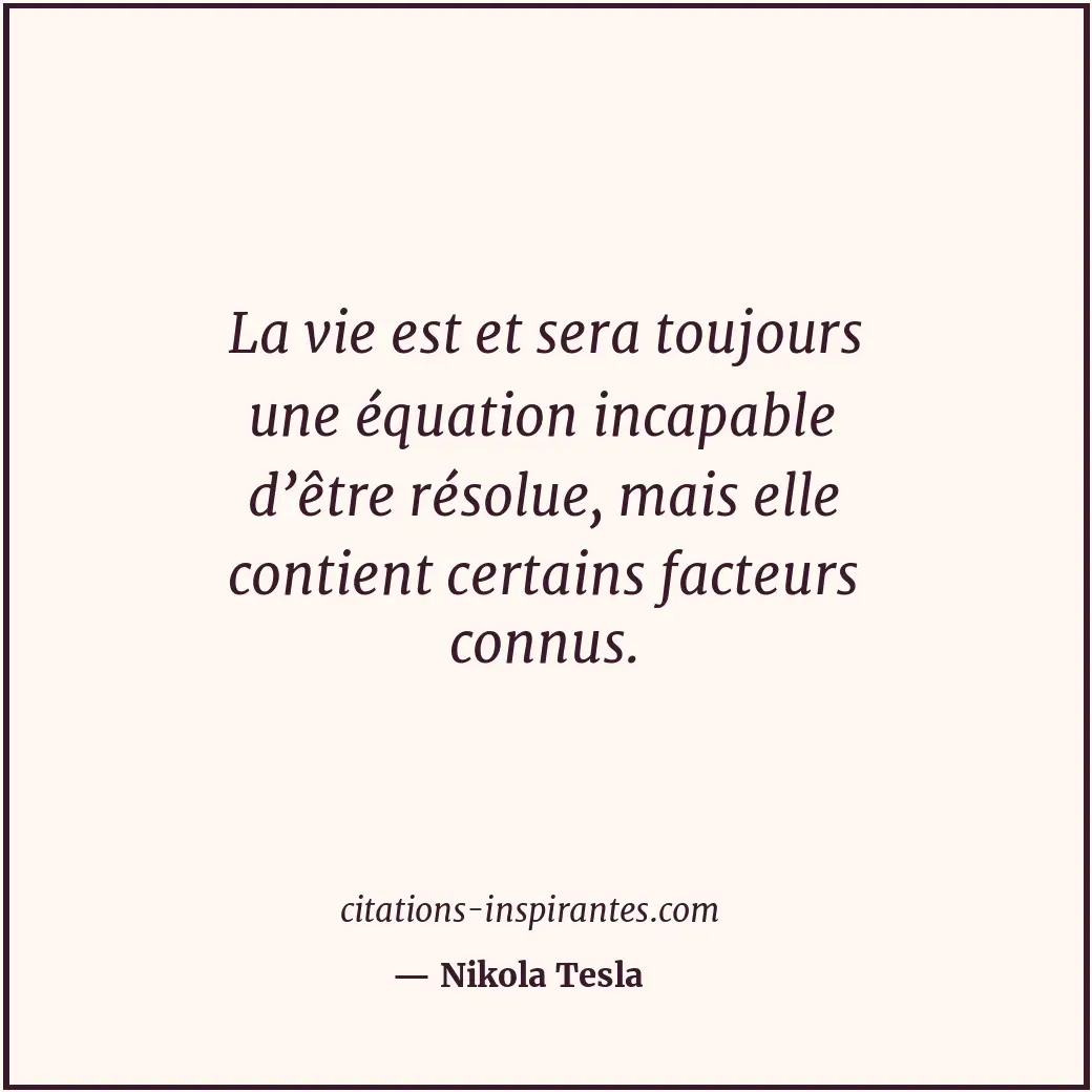 Citation de Nikola Tesla