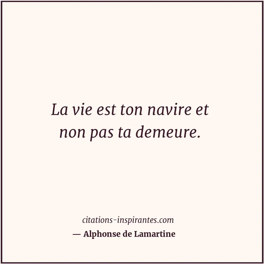 Citation de Alphonse de Lamartine