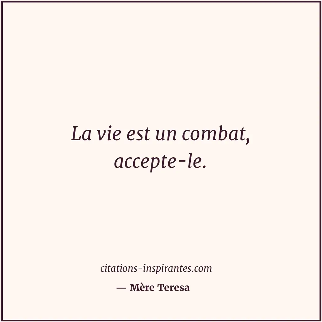 Citation de Mère Teresa