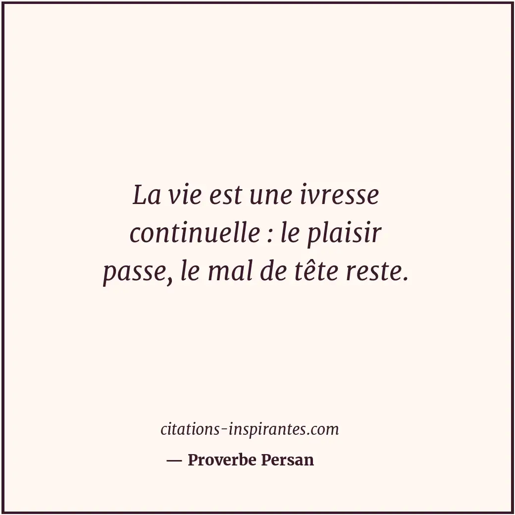 Citation de Proverbe Persan