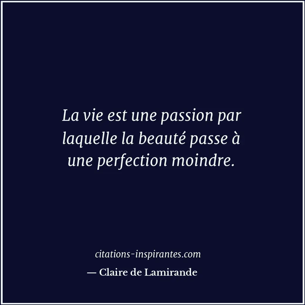 Citation de Claire de Lamirande