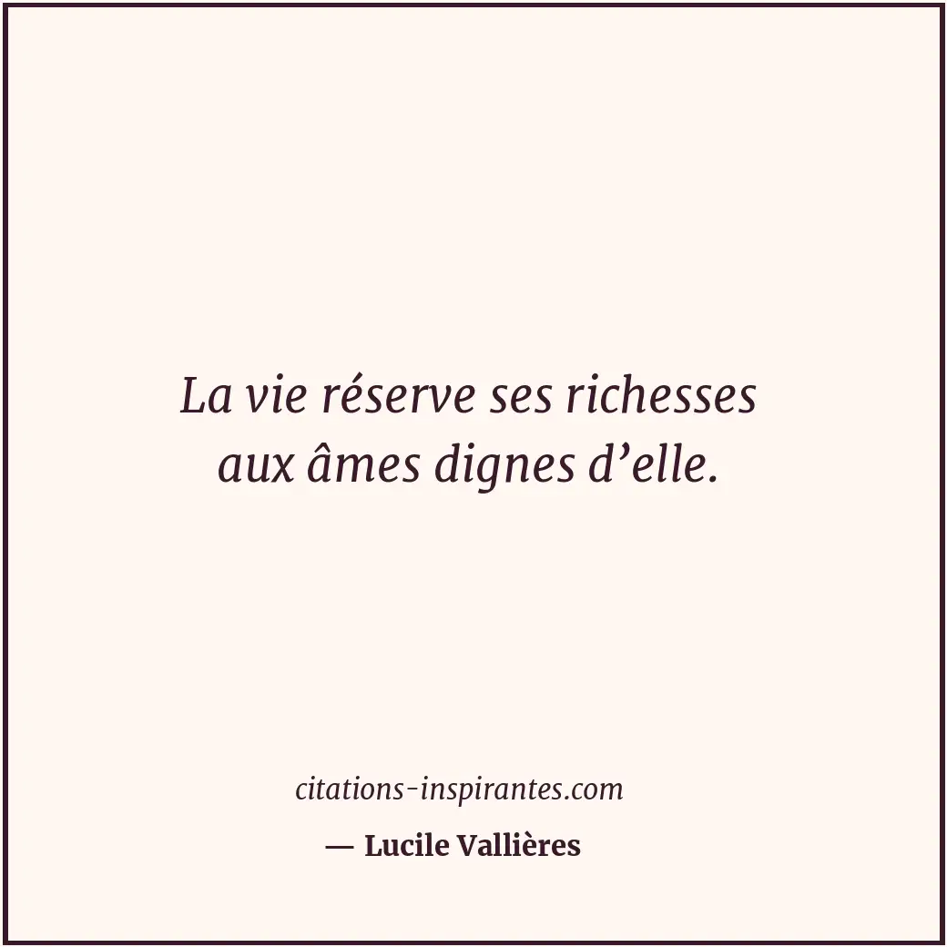 Citation de Lucile Vallières