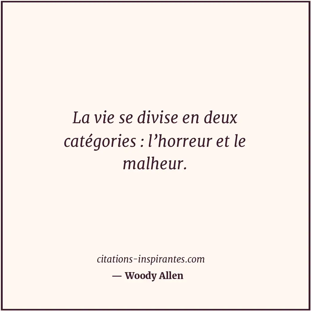 Citation de Woody Allen