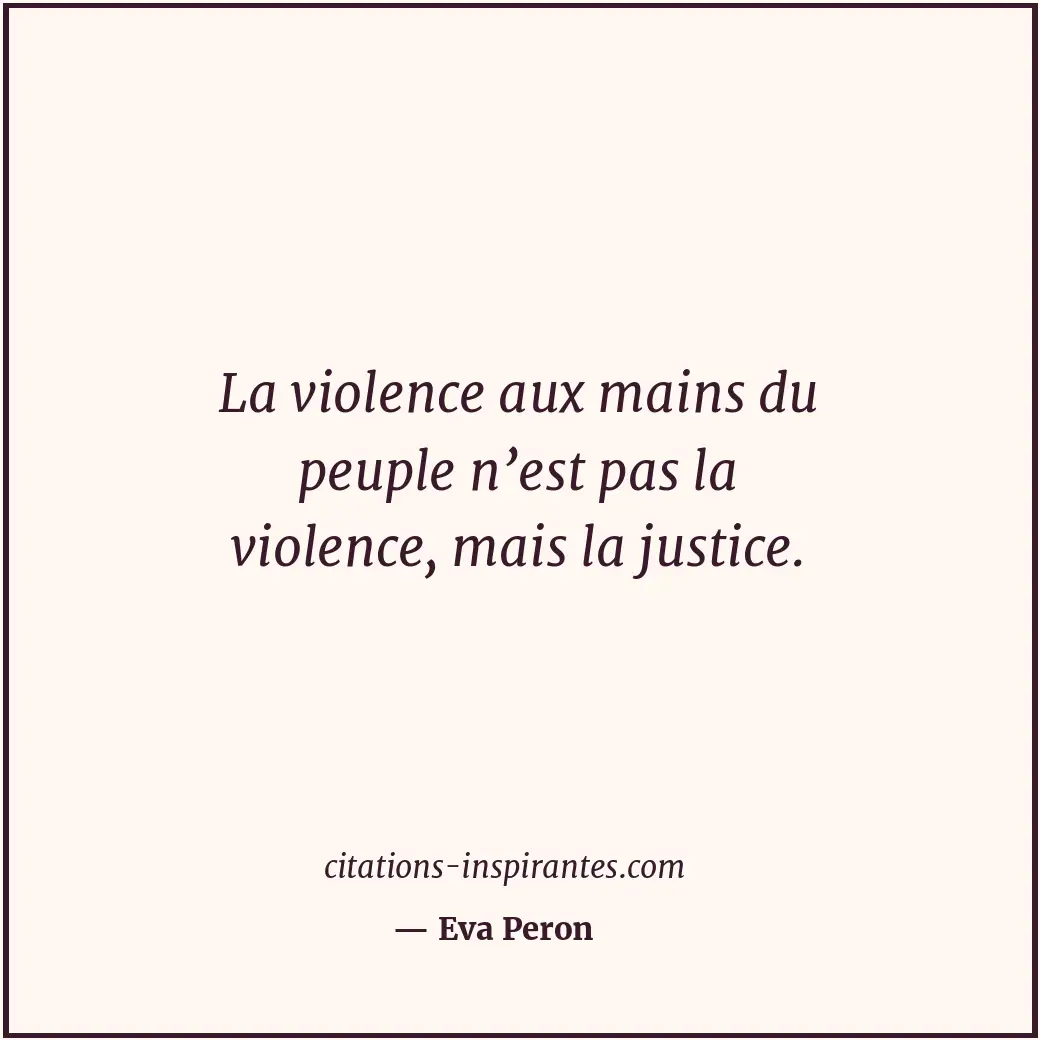 Citation de Eva Peron