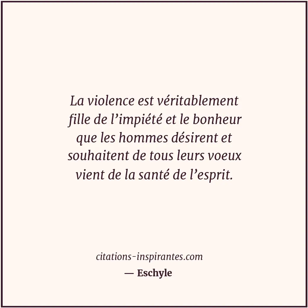 Citation de Eschyle
