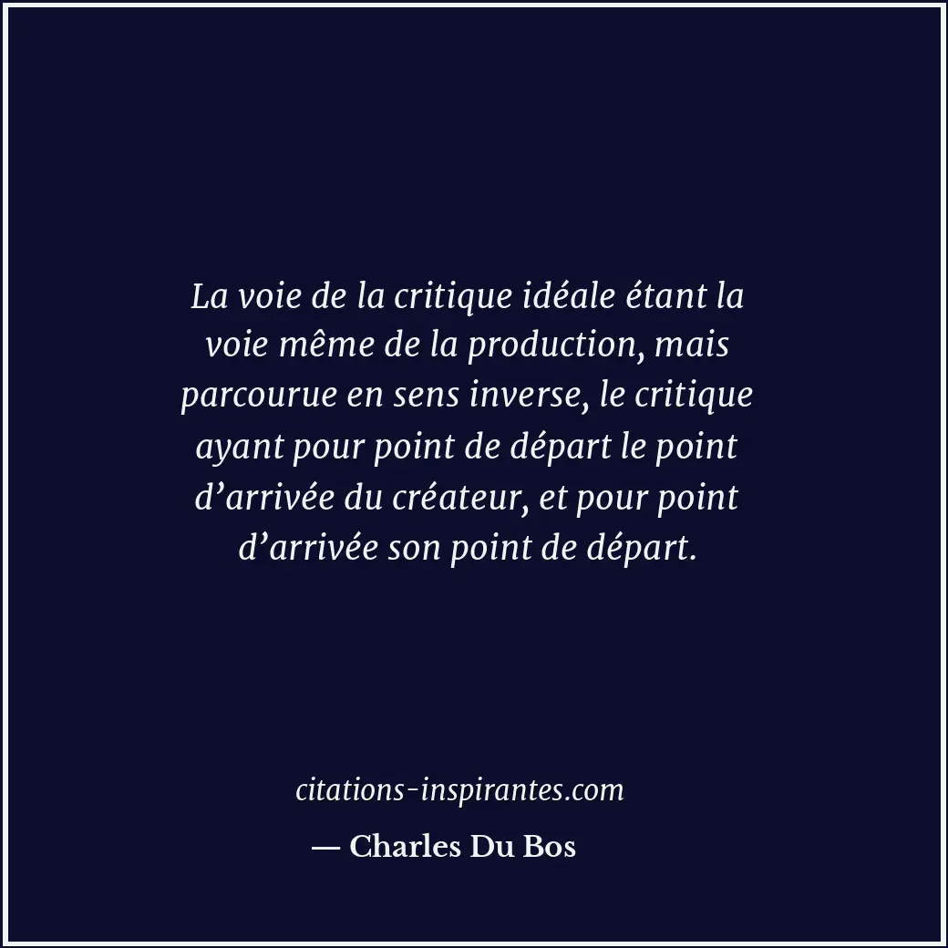Citation de Charles Du Bos