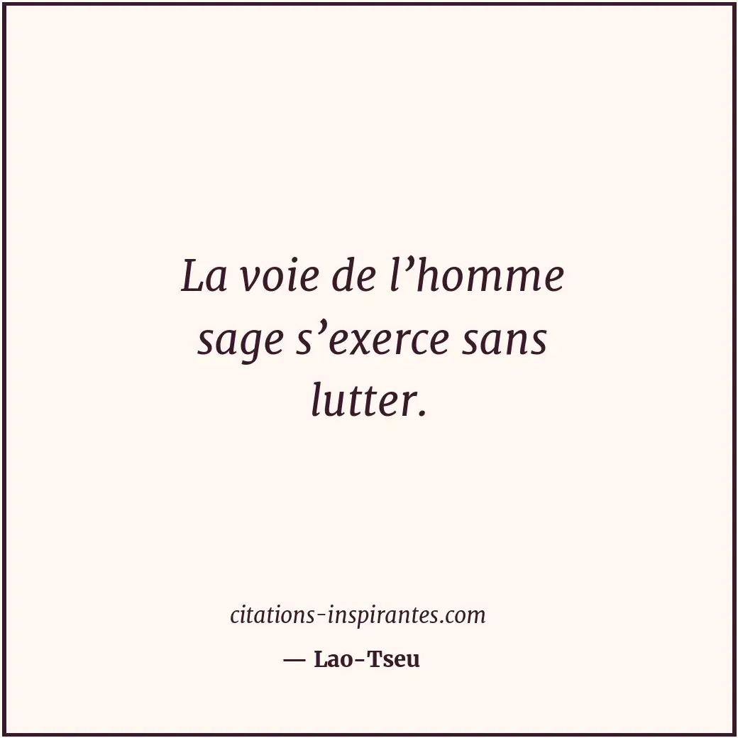 Citation de Lao-Tseu