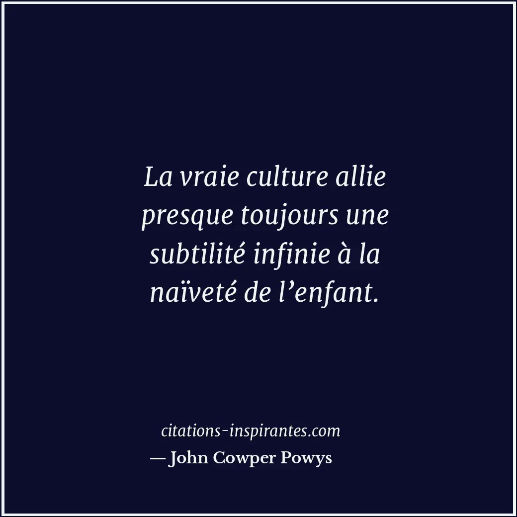 Citation de John Cowper Powys