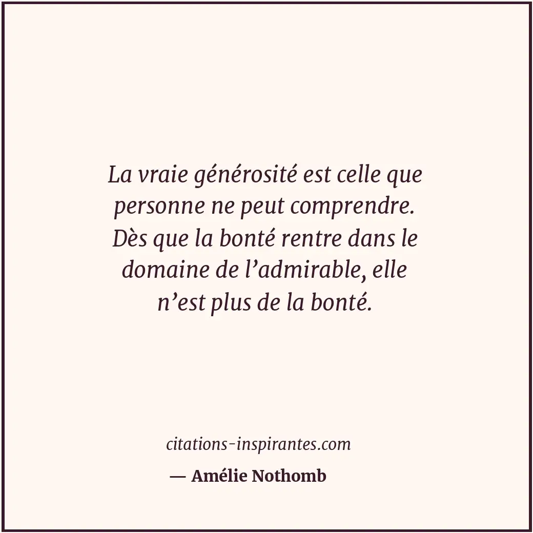 Citation de Amélie Nothomb