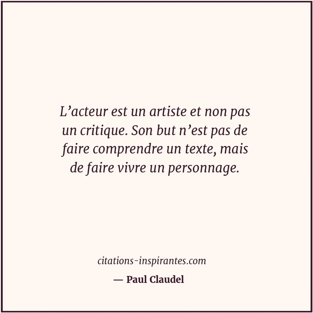 Citation de Paul Claudel